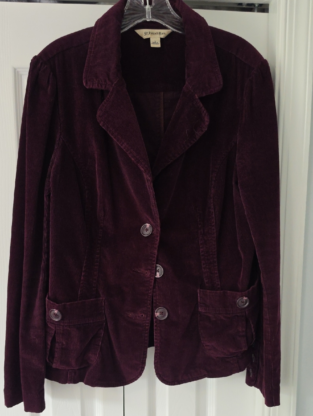St. John's Bay Women's Deep Burgundy Corduroy Blazer